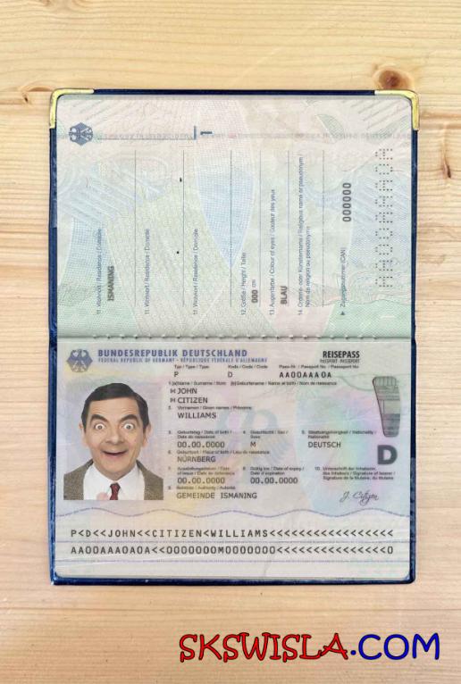 Niemcy paszport (2017-obecnie) wygląd zdjęcia pliki PSD, skan i fotografowany obraz